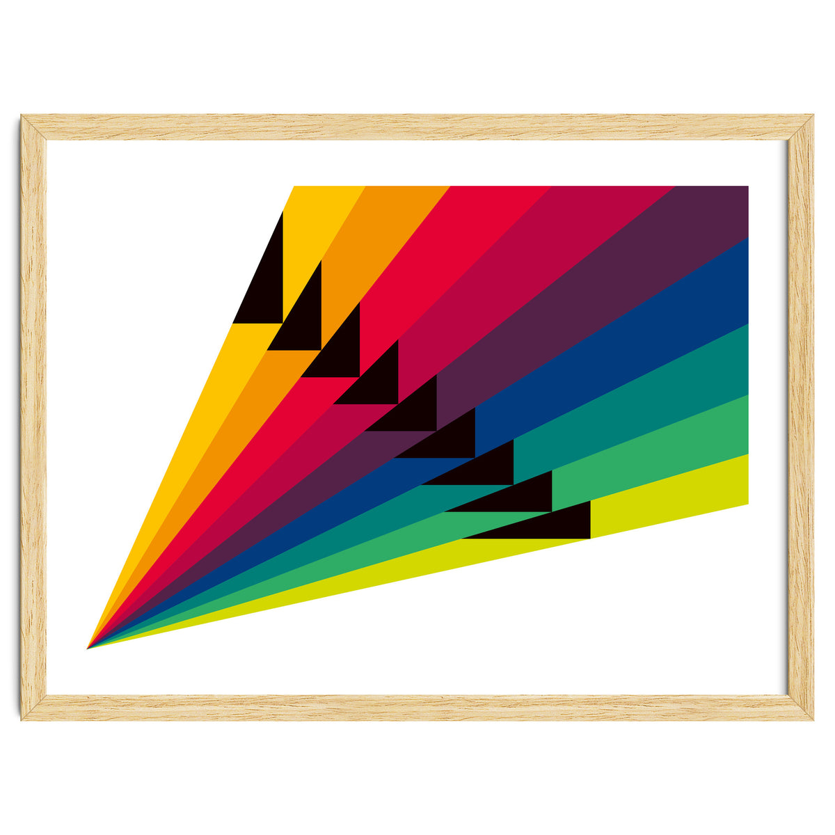 Geometric shapes No. 255 - multi coloured stripes