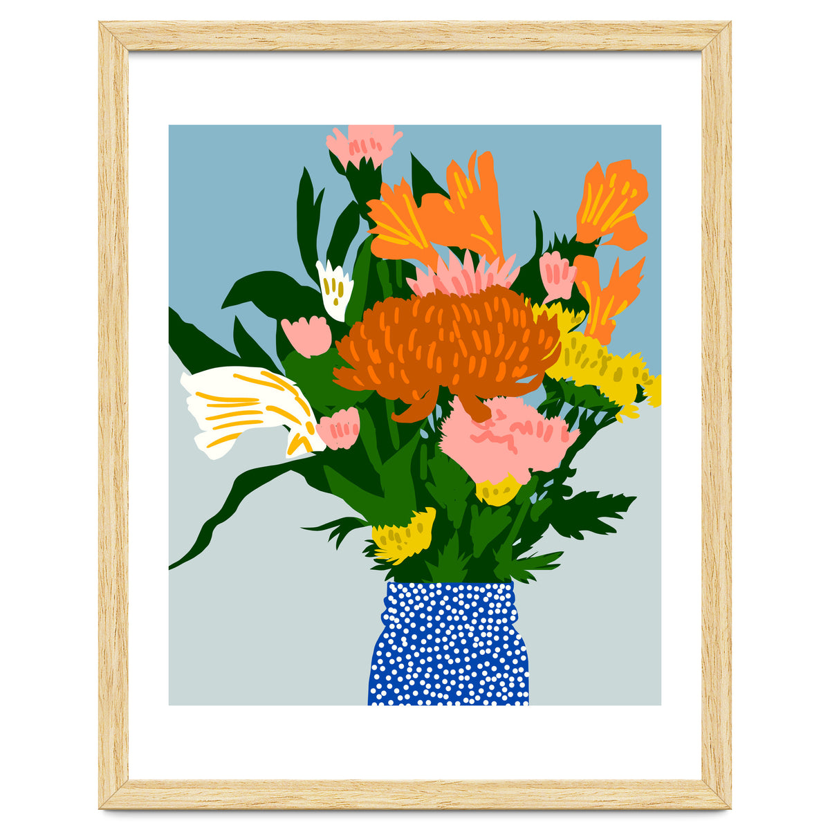 Potted Happiness | Flower Pot Botanical Floral Still Life | Eclectic Plants Modern Bohemian Décor