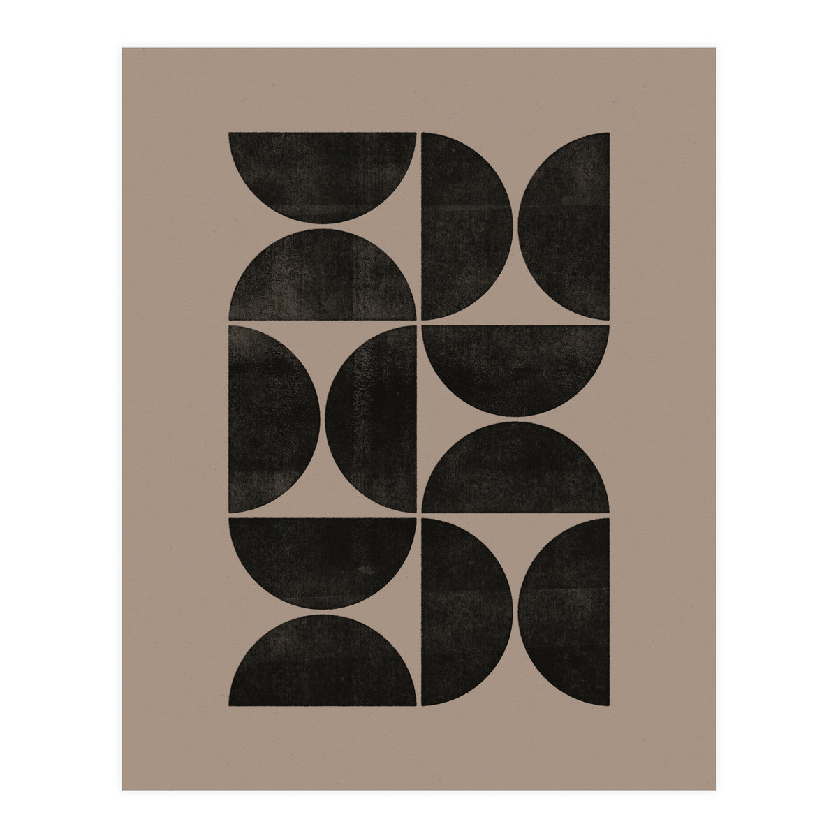 Mid-Century Modern No.24 - Woodblock Print (Print Only)