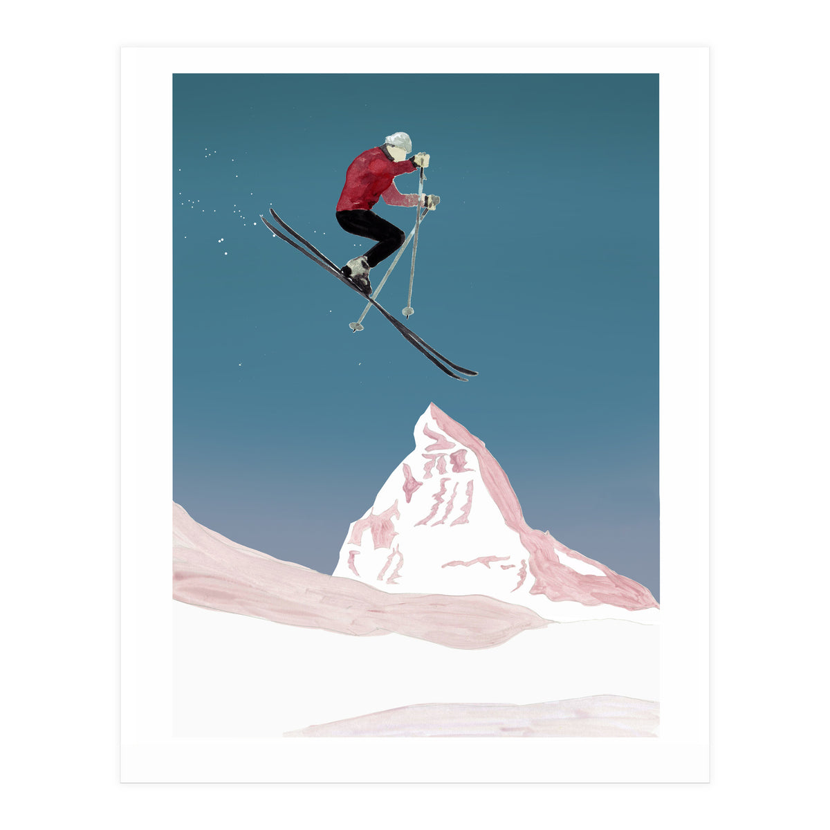 Mountain Love Skier (Print Only)