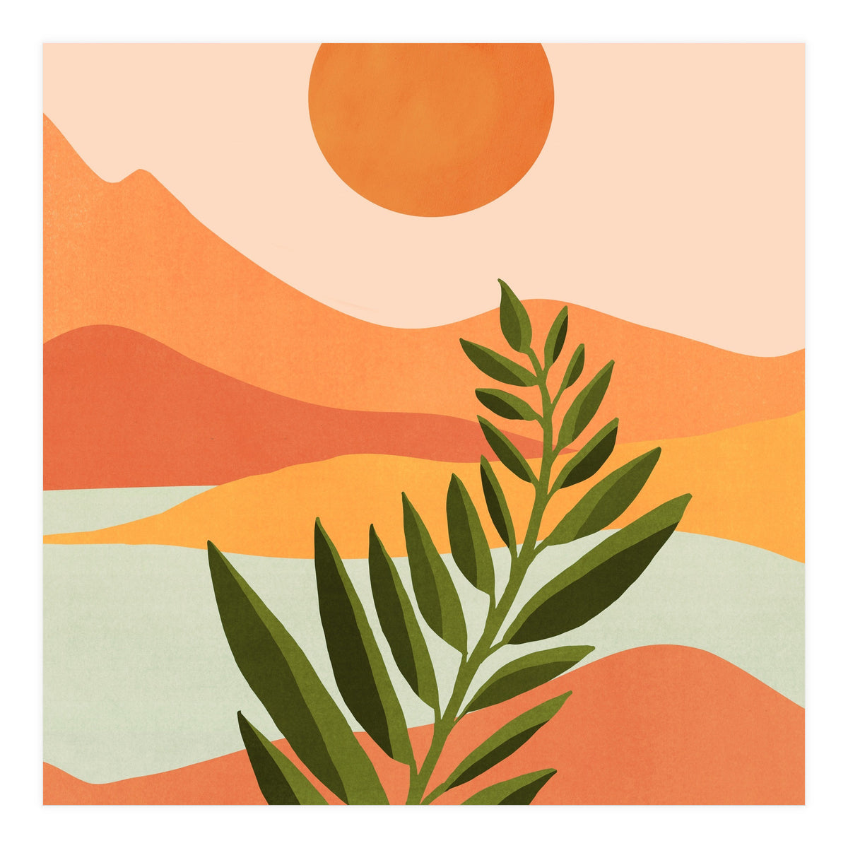 Western Mountain Landscape (Print Only)