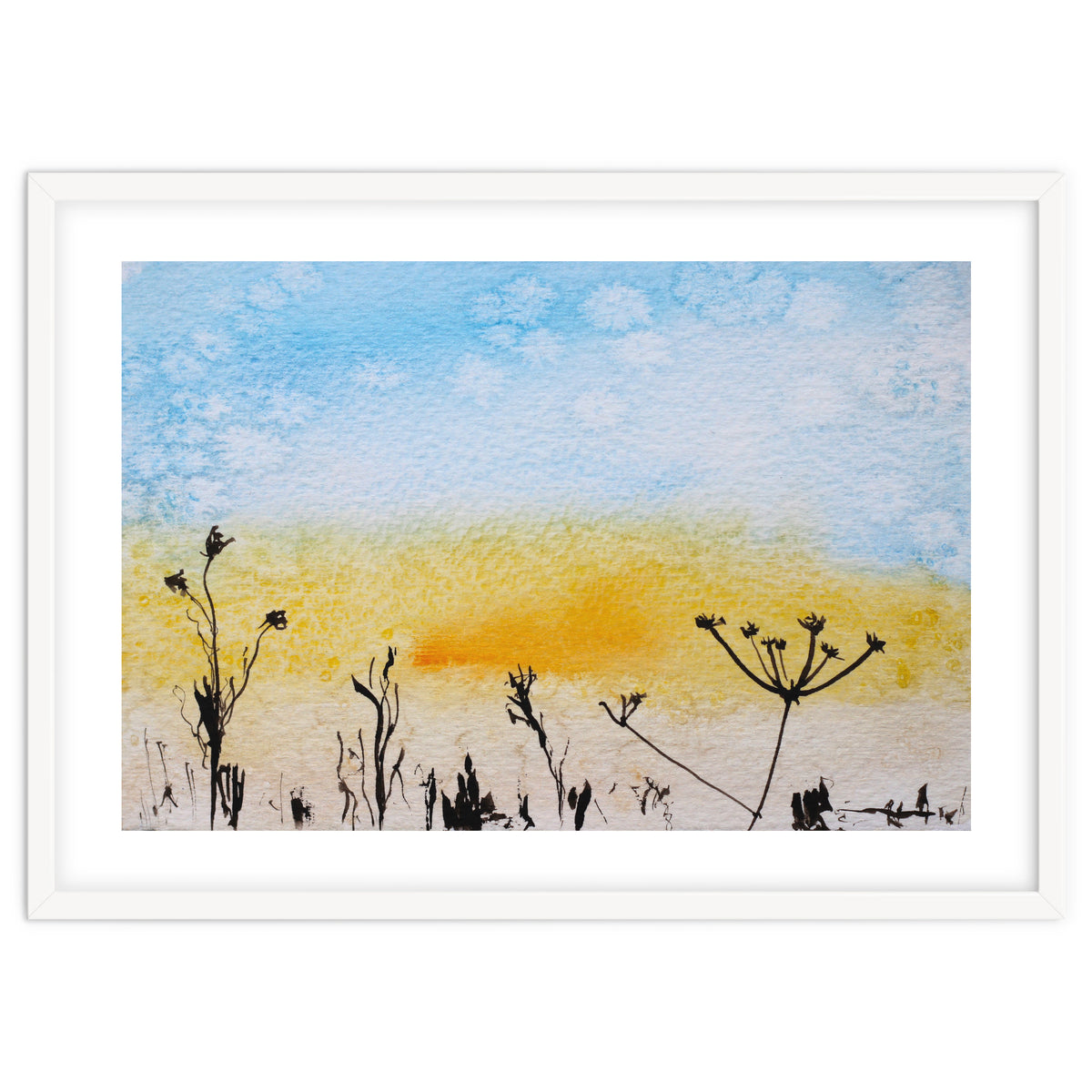 Winter sunrise || watercolor