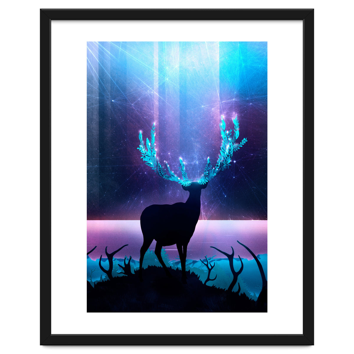 Greenery Deer - Sterling Magenta