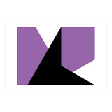 Geometric Shapes No. 64 - purple & black (Print Only) thumbnail