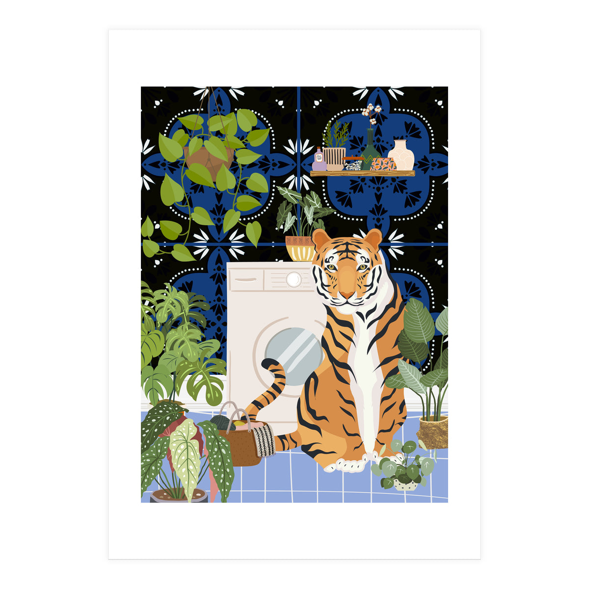 Tiger in My Laundry Room (Print Only)