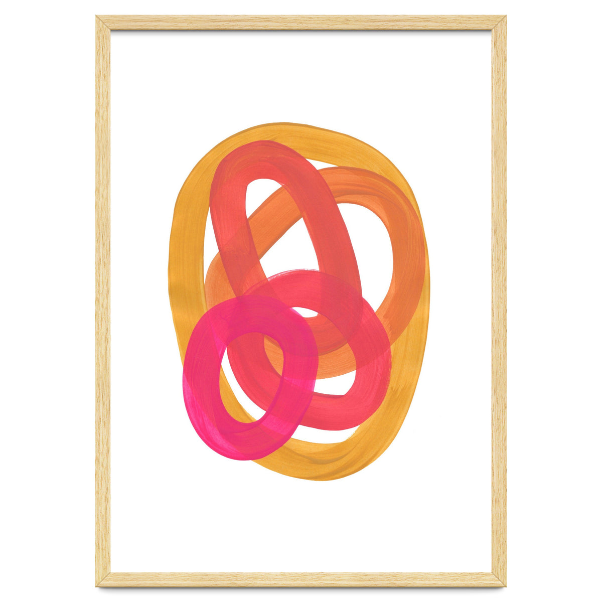 Warm Candy Colors Magenta Yellow Nesting Circles Ombre