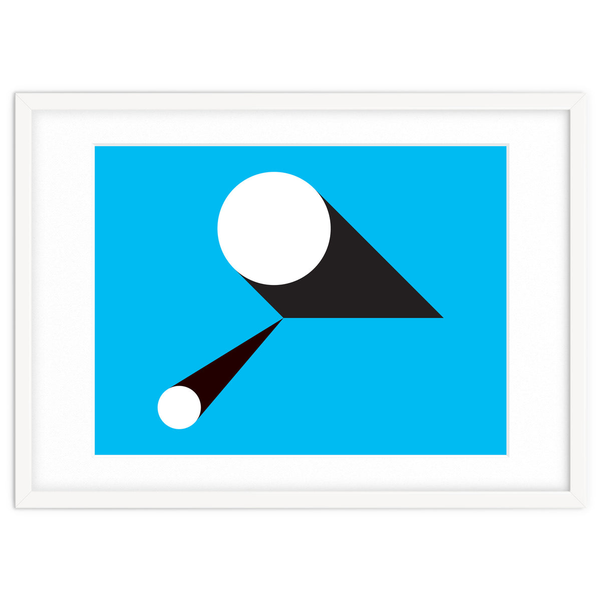 Geometric Shapes No. 46 - blue & black