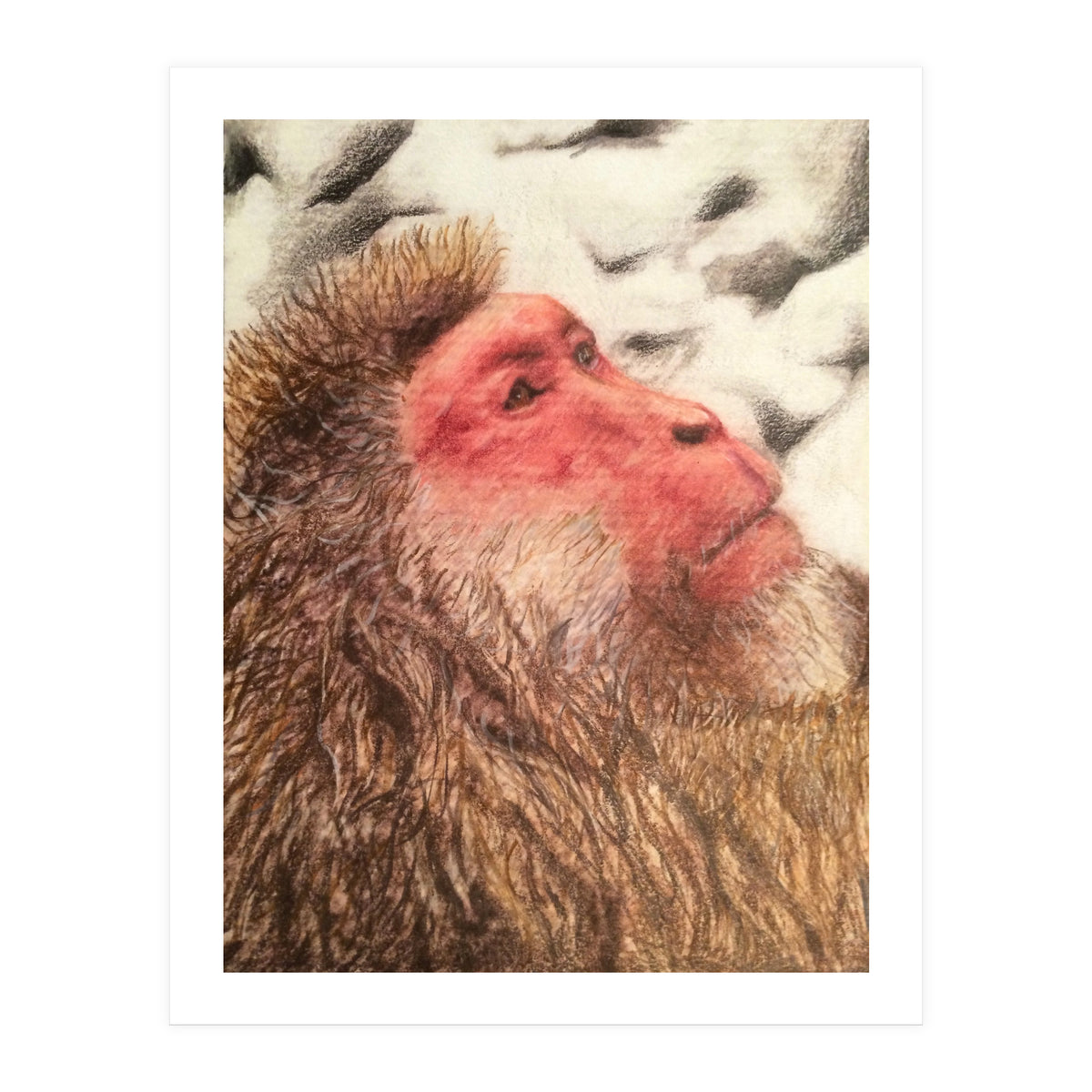 Japanese Macaque At The Onsen (Print Only)