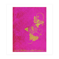 Yellow Butterflies on Pink (Print Only)