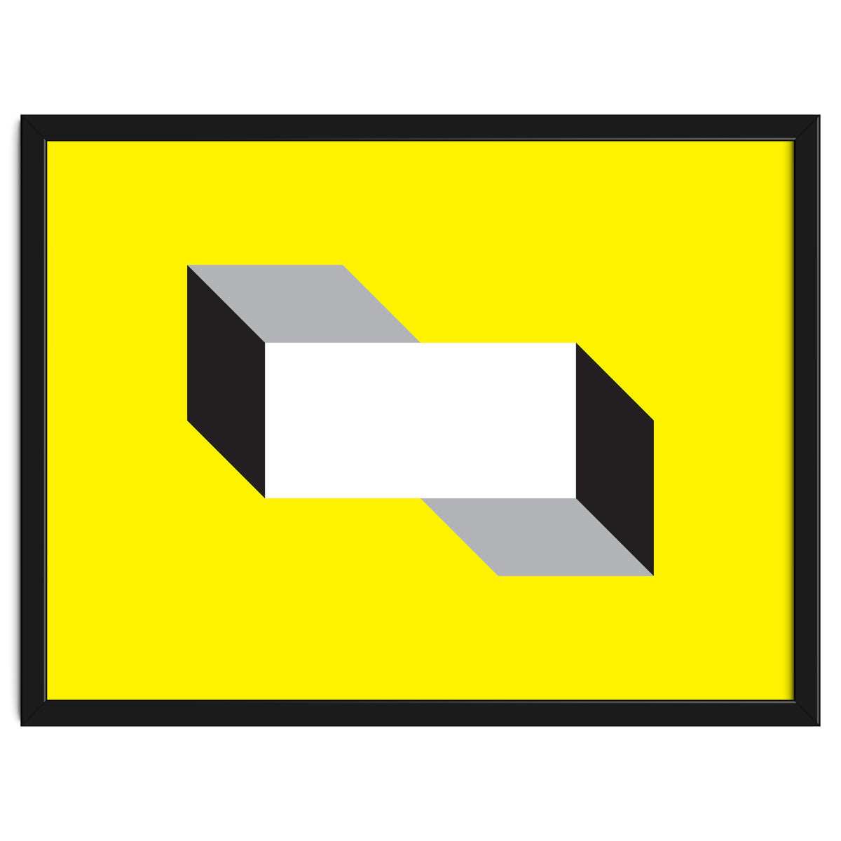 Geometric Shapes No. 50 - yellow, black & grey