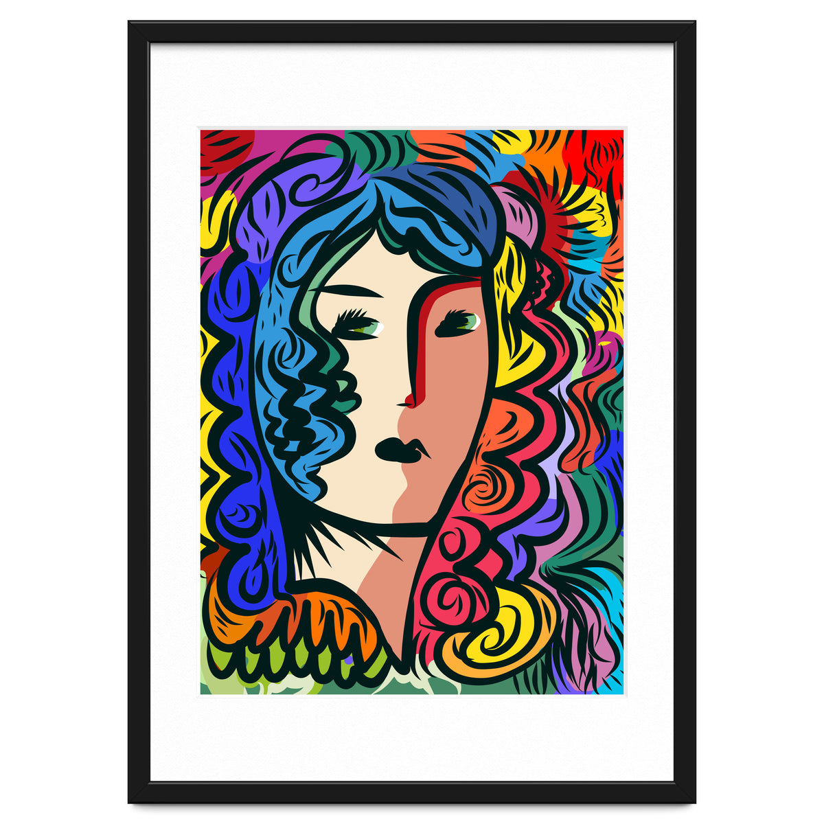 Rainbow Portrait Girl