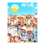 City Of Dreams, Italy Pastel Cityscape Painting, Architecture Buildings Abstract Illustration (Print Only) thumbnail