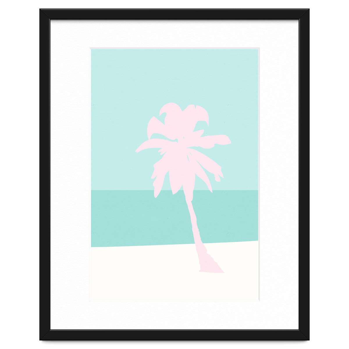 Minimal Palm Tree - Turquoise Coast