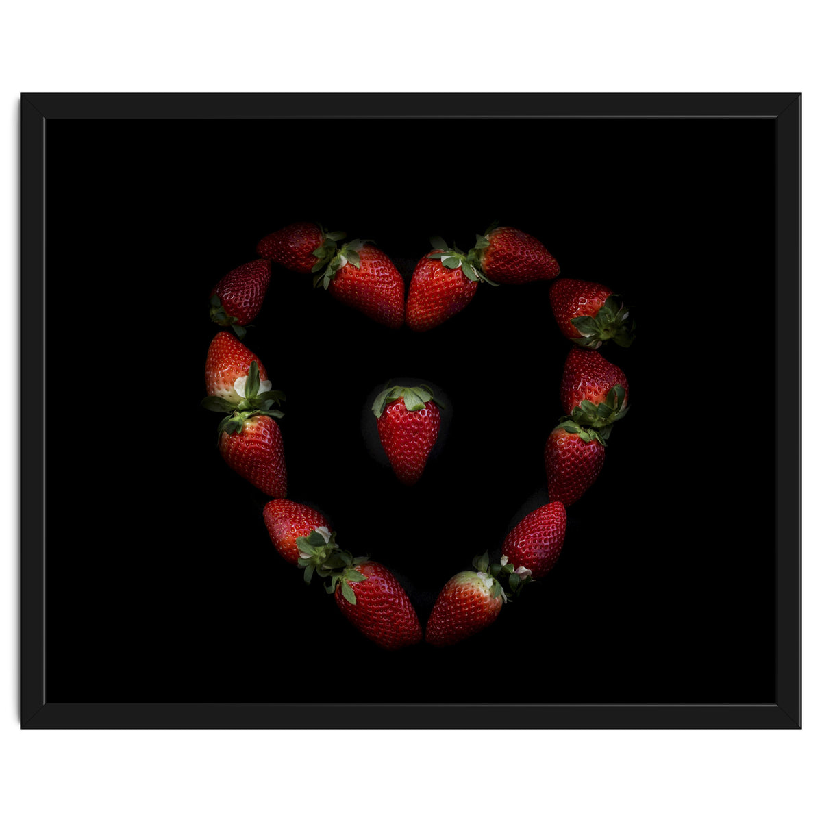 Heart of strawberries
