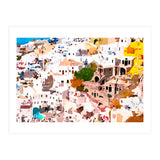 Travel Far Enough, You Meet Yourself Illustration, Spain Citiscape Architecture Painting, Buildings (Print Only) thumbnail