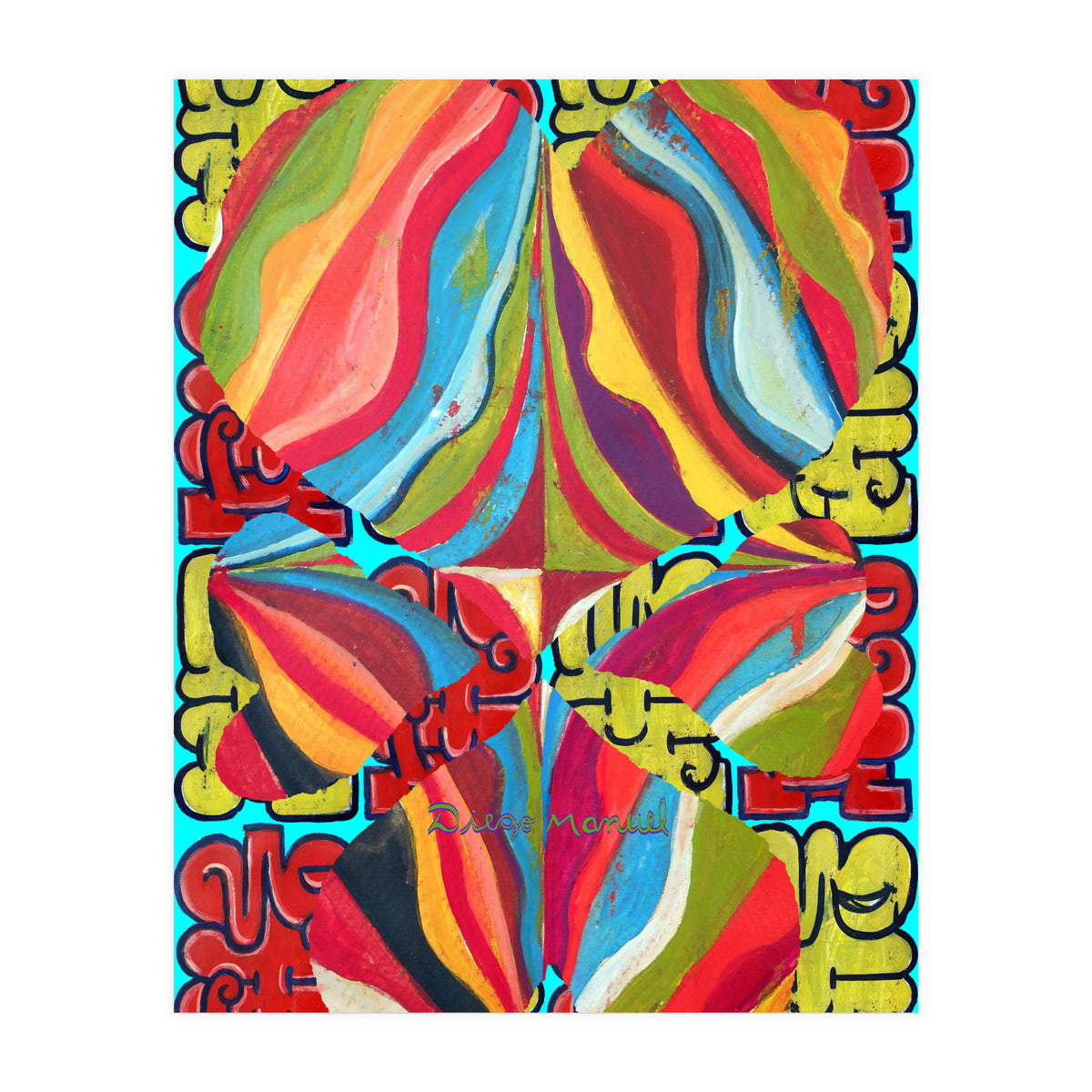 4 Corazones Tapiz 8 (Print Only)