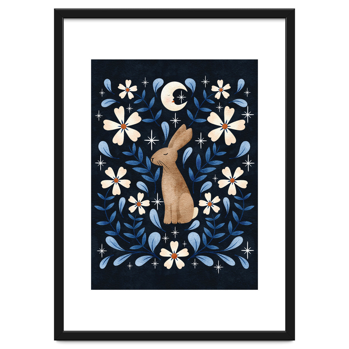 Floral Folk Art Hare