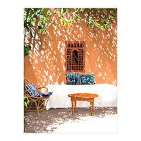 A Relaxed Afternoon | Tropical Summer Architecture | Buildings India Travel Bohemian Décor Painting (Print Only)