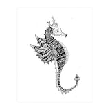Seahorse Dragon Zen Doodle  (Print Only) thumbnail