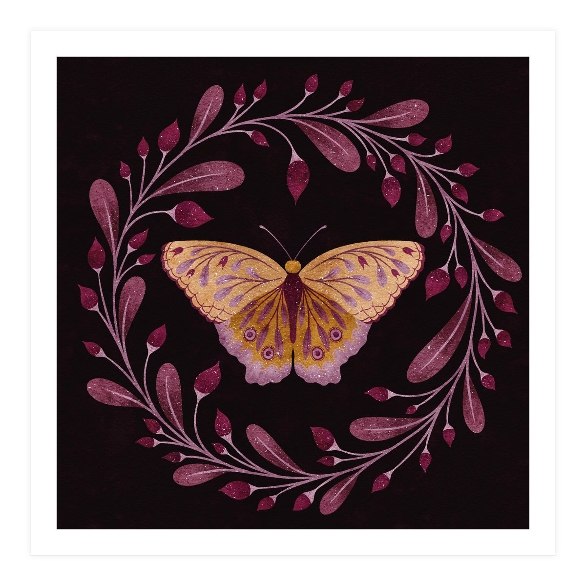 Butterfly Wreath (Print Only)