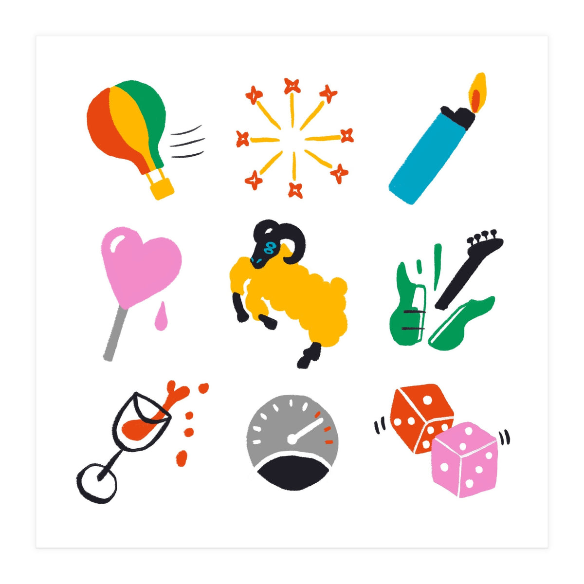 Aries Emoji (Print Only)