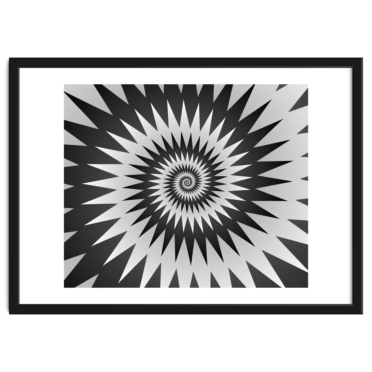 Black & White Abstract Spiral