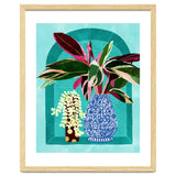 Moroccan Shelfie | Tropical Teal Plants Botanical | Exotic Modern Bohemian Eclectic Décor thumbnail
