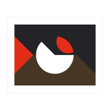 Geometric Shapes No. 10 - brown, dark blue & red (Print Only) thumbnail