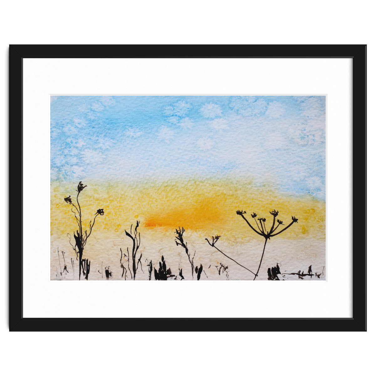 Winter sunrise || watercolor