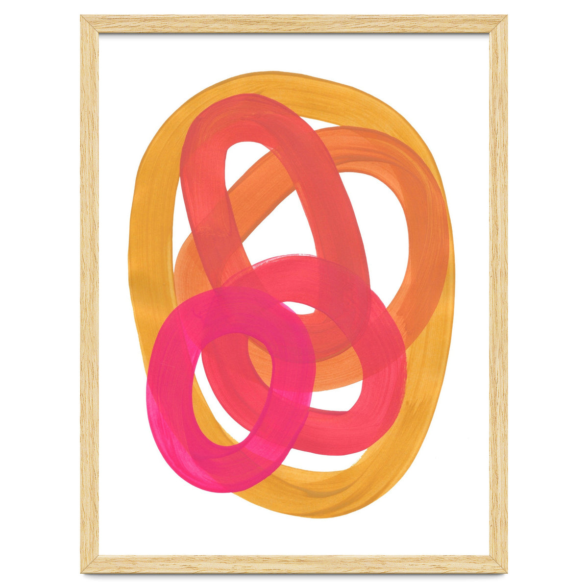 Warm Candy Colors Magenta Yellow Nesting Circles Ombre