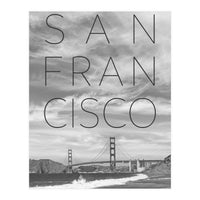 Golden Gate Bridge & Baker Beach | Text & Skyline (Print Only)