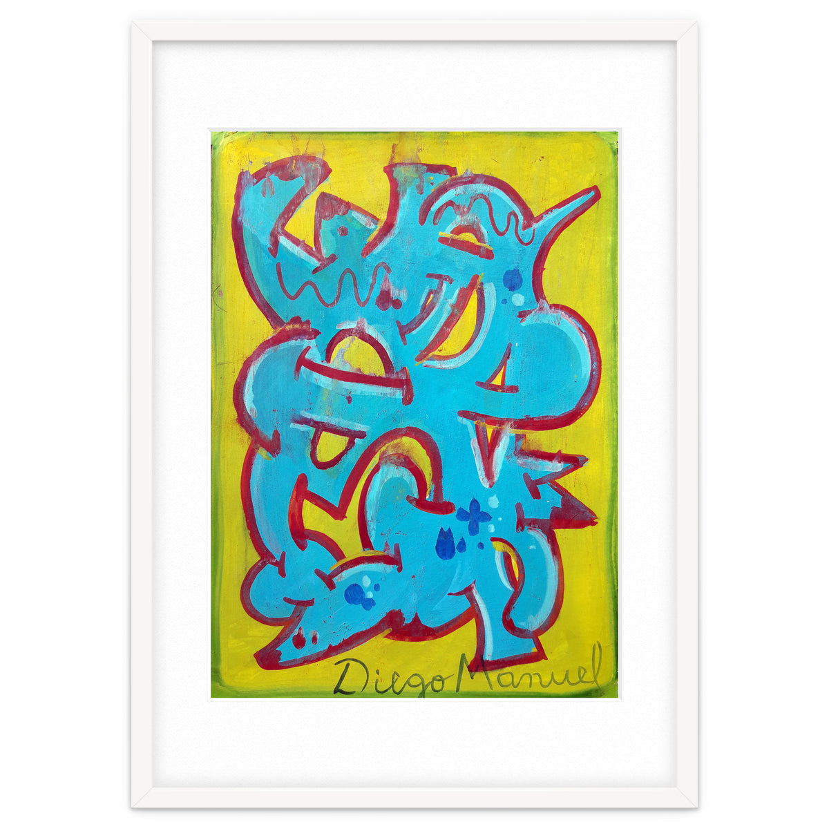 Forma Celeste Sobre Amarillo 3