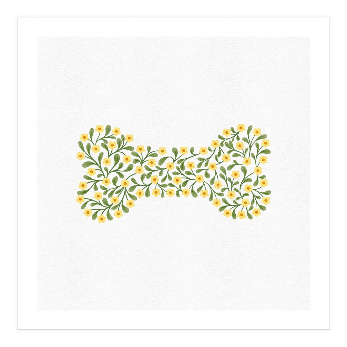Floral Dog Bone (Print Only)