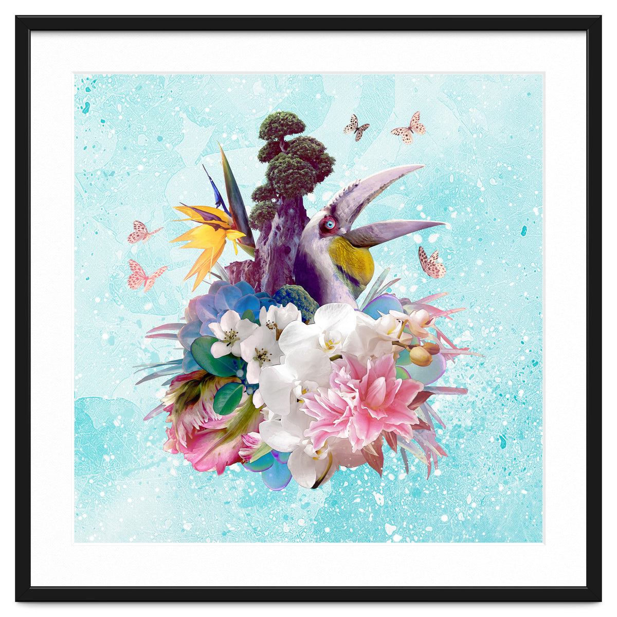 Floral Hornbill Blue