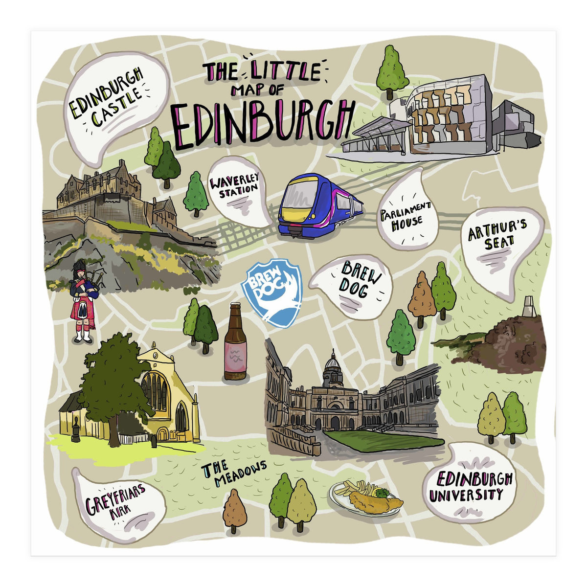 The Little Map of Edinburgh (Print Only)
