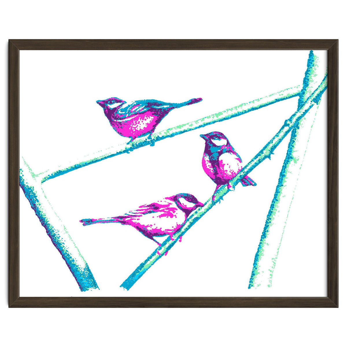 Garden Birds On A Branch