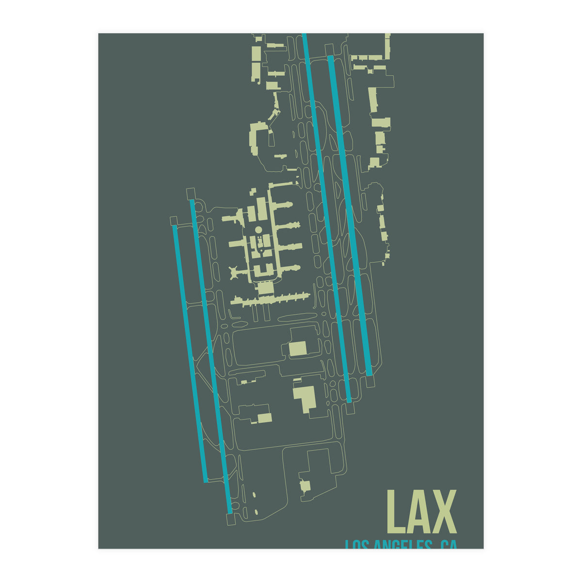 LAX Airport Layout (Print Only)