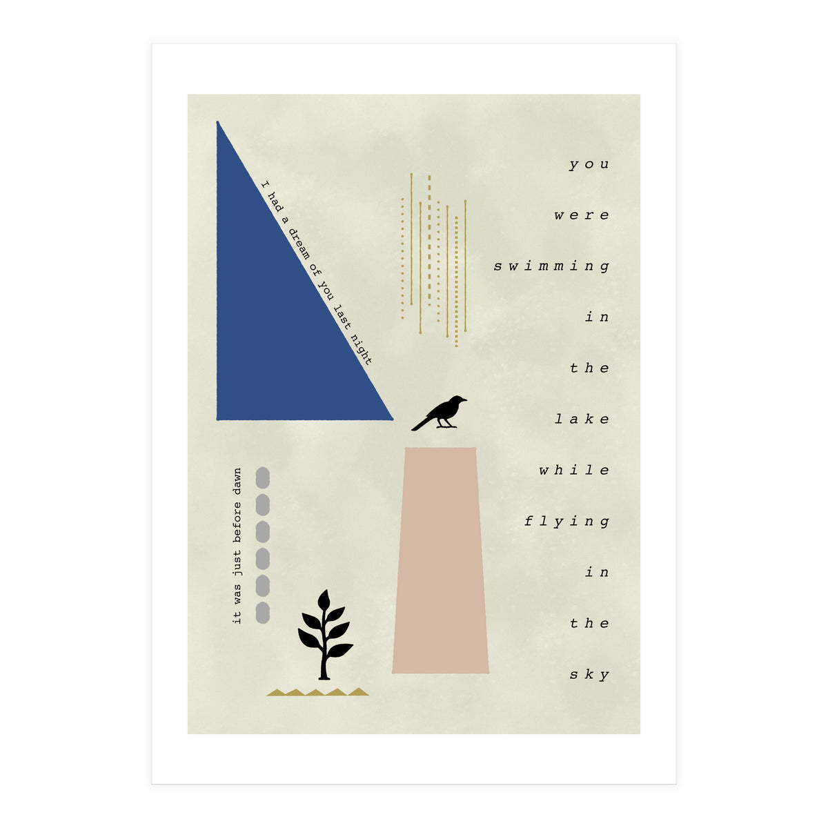 swimming while flying dream (Print Only)