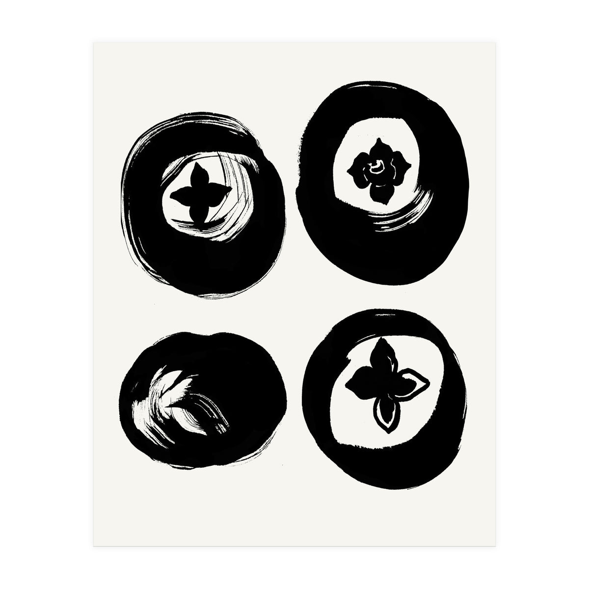 Four persimmons (Print Only)