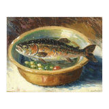 Trout in a Bowl Oil Painting (Print Only) thumbnail