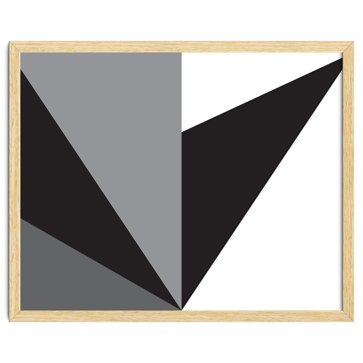 Geometric Shapes No. 76 - black, white & grey