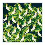 Cute cockatoo and tropical leaves (Print Only) thumbnail