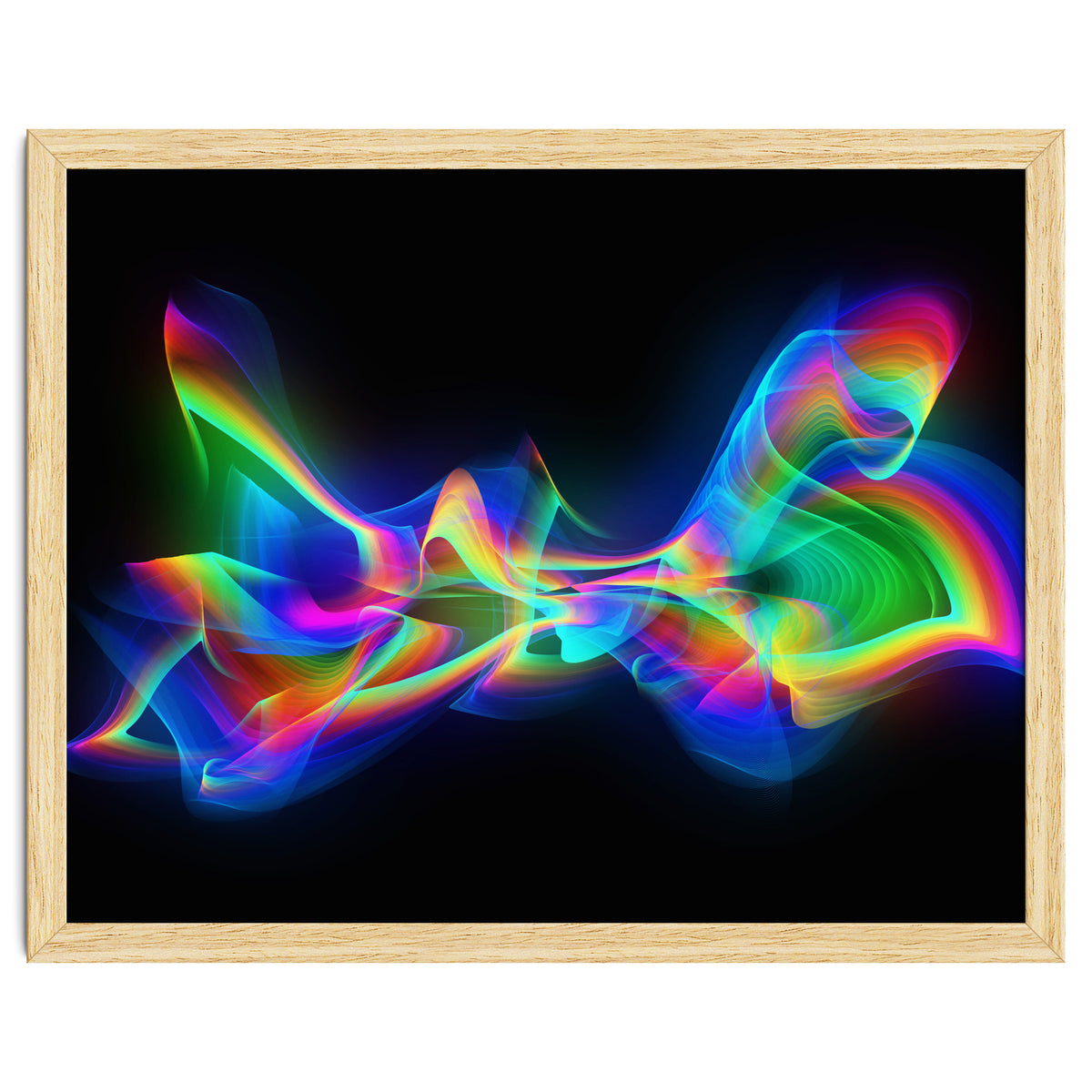 Abstract Colorful Flame Waves