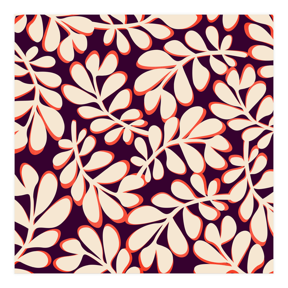 Mid Mod Playful Dark Botanical (Print Only)