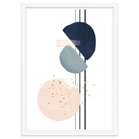 Abstract Study Blush and Navy Blue