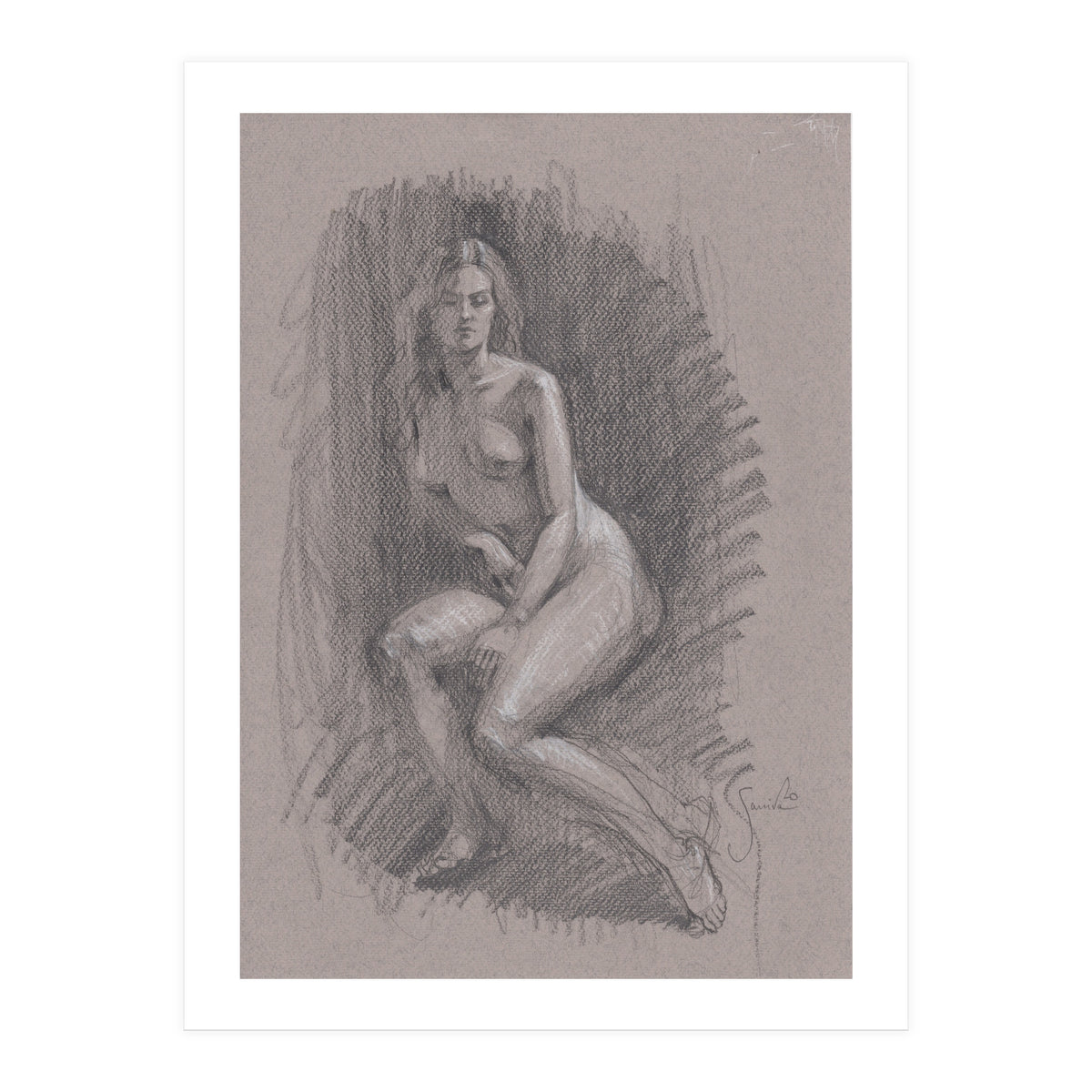 Beautiful drawing of a woman (Print Only)