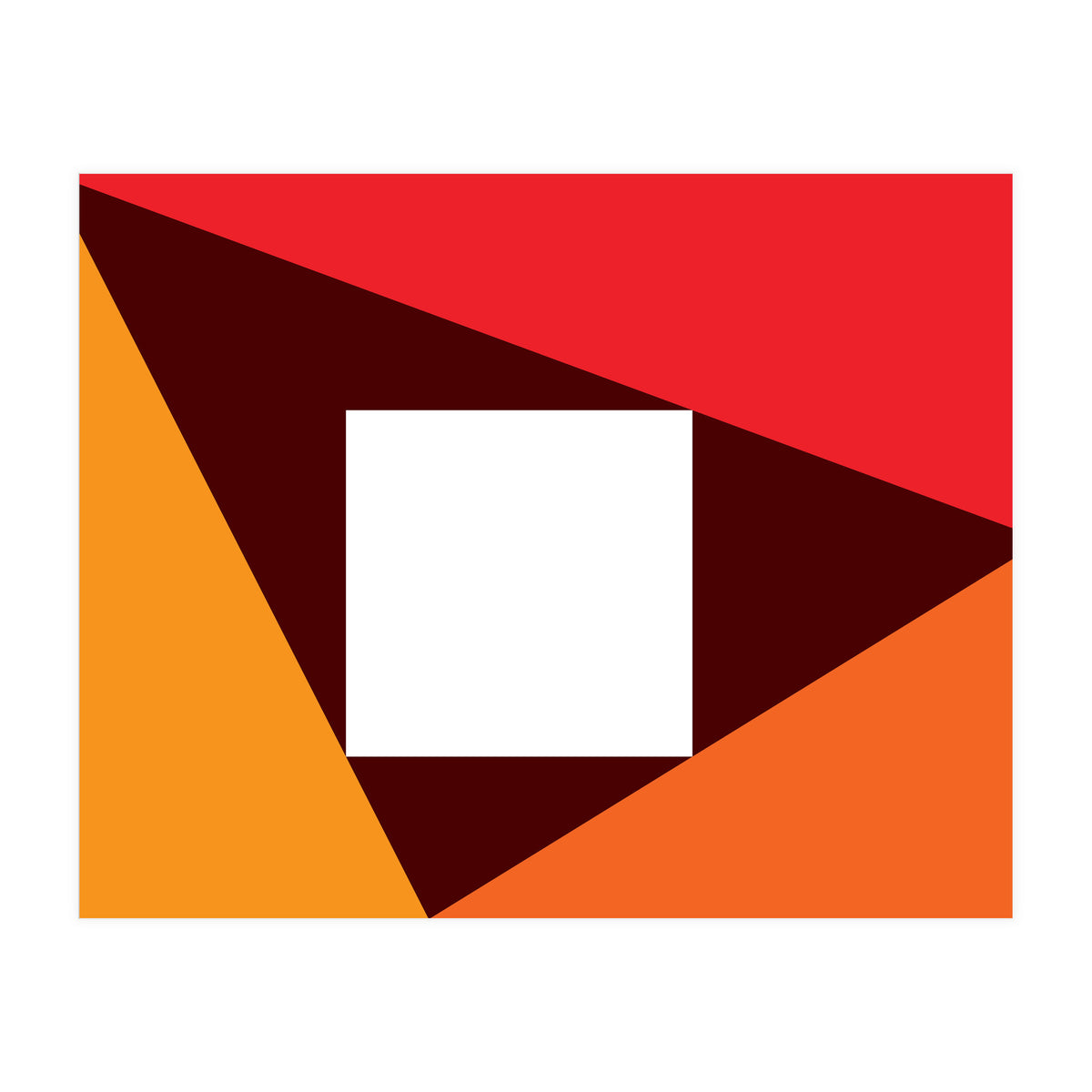 Geometric Shapes No. 23 - red & orange (Print Only)