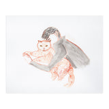 Cuddle with The Cat (Print Only) thumbnail