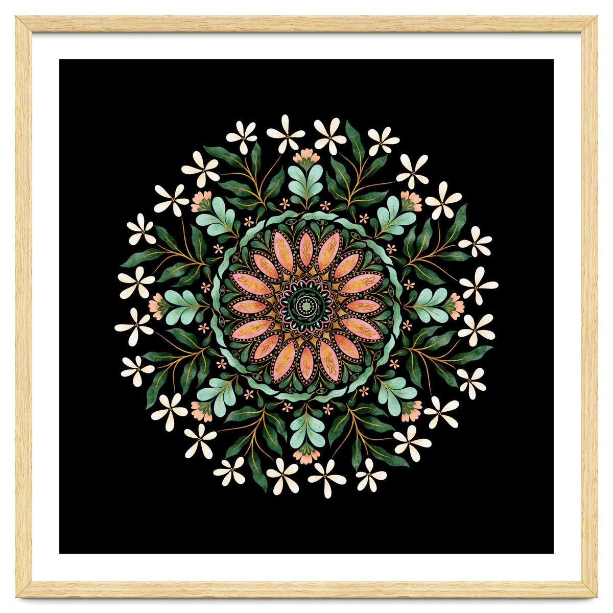 Floral Mandala | Black
