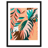 Watching The Leaves Turn, Tropical Autumn Colorful Eclectic Abstract Palm Nature Boho Graphic Design thumbnail